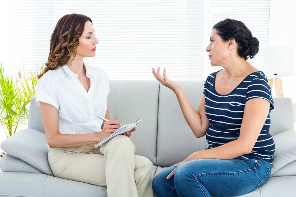 Lawyer Discussing With Her Client