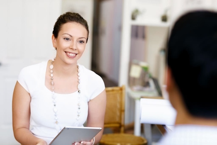 Lawyer Discussing With Her Client